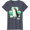 image:imageStar Wars Porg Clover Saint Patricks Day Graphic TShirt TShirtHeather Blue