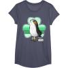 image:imageStar Wars Porg Clover Saint Patricks Day Graphic TShirt TShirtHeather Blue