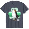 image:imageStar Wars Porg Clover Saint Patricks Day Graphic TShirt TShirtHeather Blue