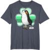 image:imageStar Wars Porg Clover Saint Patricks Day Graphic TShirt TShirtHeather Blue