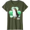 image:imageStar Wars Porg Clover Saint Patricks Day Graphic TShirt TShirtOlive Green