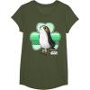 image:imageStar Wars Porg Clover Saint Patricks Day Graphic TShirt TShirtOlive Green