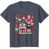 image:imageStar Wars R2D2 and C3PO Nordic Print Christmas Holiday TShirtHeather Blue