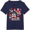 image:imageStar Wars R2D2 and C3PO Nordic Print Christmas Holiday TShirtNavy Blue