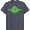 image:imageStar Wars Yoda Clover Face St Patricks Day Graphic TShirt TShirtHeather Blue
