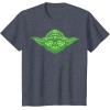 image:imageStar Wars Yoda Clover Face St Patricks Day Graphic TShirt TShirtHeather Blue