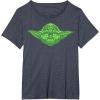 image:imageStar Wars Yoda Clover Face St Patricks Day Graphic TShirt TShirtHeather Blue