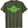 image:imageStar Wars Yoda Clover Face St Patricks Day Graphic TShirt TShirtOlive Green