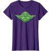image:imageStar Wars Yoda Clover Face St Patricks Day Graphic TShirt TShirtPurple