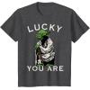 image:imageStar Wars Yoda Lucky You Are Saint Patricks Graphic TShirt TShirtDark Heather Grey