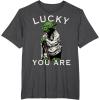 image:imageStar Wars Yoda Lucky You Are Saint Patricks Graphic TShirt TShirtDark Heather Grey