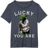 image:imageStar Wars Yoda Lucky You Are Saint Patricks Graphic TShirt TShirtHeather Blue