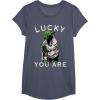 image:imageStar Wars Yoda Lucky You Are Saint Patricks Graphic TShirt TShirtHeather Blue