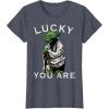 image:imageStar Wars Yoda Lucky You Are Saint Patricks Graphic TShirt TShirtHeather Blue