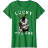 image:imageStar Wars Yoda Lucky You Are Saint Patricks Graphic TShirt TShirtKelly Green