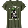 image:imageStar Wars Yoda Lucky You Are Saint Patricks Graphic TShirt TShirtOlive Green