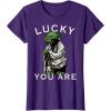image:imageStar Wars Yoda Lucky You Are Saint Patricks Graphic TShirt TShirtPurple