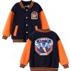 image:imageSTAR WARS Varsity Jacket Zipper Sweatshirt Snap Button Cardigan Boy Coat Girl Apparel Lightweight Outerwear Fall Cloth 213YStar Warsdeep Blue