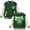 image:imageSTAR WARS Varsity Jacket Zipper Sweatshirt Snap Button Cardigan Boy Coat Girl Apparel Lightweight Outerwear Fall Cloth 213YStar Warsgreen