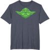 image:imageStar Wars Yoda Clover Face St Patricks Day Graphic TShirt TShirtHeather Blue