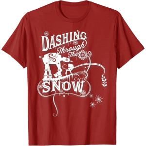 image:imageStar Wars ATAT ATST Dashing Through Snow Christmas TShirt TShirtCranberry Red