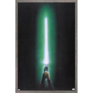 image:imageStar Wars Original Trilogy  Green Lightsaber Wall Poster 34L x 224W Premium Unframed VersionBarnwood Framed Version