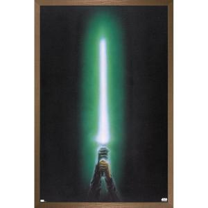 image:imageStar Wars Original Trilogy  Green Lightsaber Wall Poster 34L x 224W Premium Unframed VersionBronze Framed Version