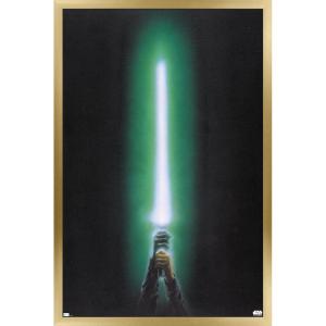 image:imageStar Wars Original Trilogy  Green Lightsaber Wall Poster 34L x 224W Premium Unframed VersionGold Framed Version