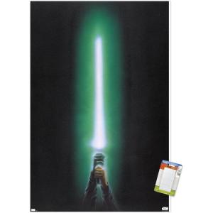 image:imageStar Wars Original Trilogy  Green Lightsaber Wall Poster 34L x 224W Premium Unframed VersionPremium Poster  Mount Bundle