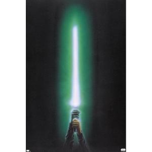 image:imageStar Wars Original Trilogy  Green Lightsaber Wall Poster 34L x 224W Premium Unframed VersionPremium Unframed Version