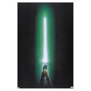 image:imageStar Wars Original Trilogy  Green Lightsaber Wall Poster 34L x 224W Premium Unframed VersionWhite Framed Version