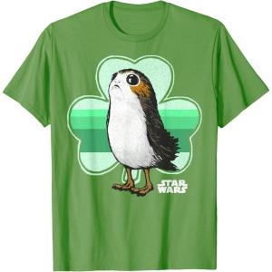 image:imageStar Wars Porg Clover Saint Patricks Day Graphic TShirt TShirtGrass Green