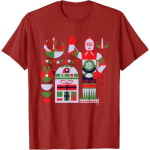 image:imageStar Wars R2D2 and C3PO Nordic Print Christmas Holiday TShirtCranberry Red