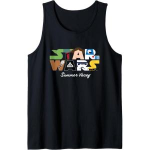 image:imageStar Wars Summer Vacay Epic Characters Group Shot Chest Logo Tank TopBlack
