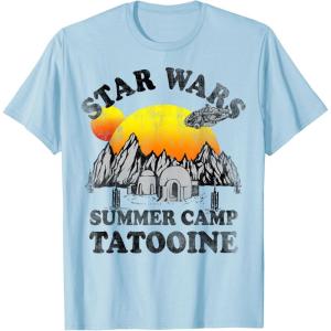 image:imageStar Wars Tatooine Summer Camp Igloo Sunrise Retro TShirt TShirtBaby Blue