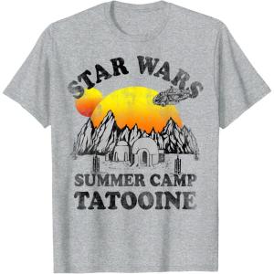 image:imageStar Wars Tatooine Summer Camp Igloo Sunrise Retro TShirt TShirtHeather Grey