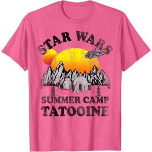 image:imageStar Wars Tatooine Summer Camp Igloo Sunrise Retro TShirt TShirtPink Heather