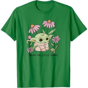 image:imageStar Wars The Mandalorian Grogu Enjoy The Little Things TShirtKelly Green