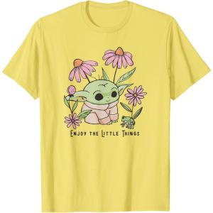 image:imageStar Wars The Mandalorian Grogu Enjoy The Little Things TShirtLemon Yellow