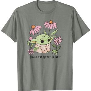 image:imageStar Wars The Mandalorian Grogu Enjoy The Little Things TShirtOlive Heather