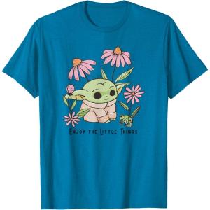 image:imageStar Wars The Mandalorian Grogu Enjoy The Little Things TShirtSapphire Blue