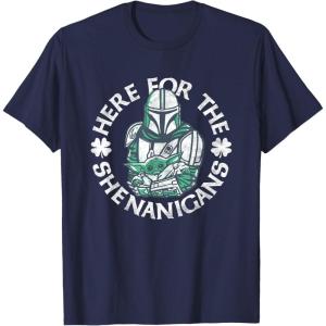 image:imageStar Wars The Mandalorian St Patricks Day Shenanigans TShirtNavy Blue