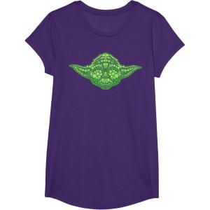 image:imageStar Wars Yoda Clover Face St Patricks Day Graphic TShirt TShirtPurple