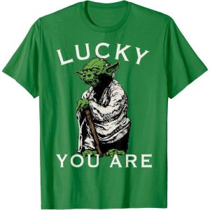 image:imageStar Wars Yoda Lucky You Are Saint Patricks Graphic TShirt TShirtKelly Green