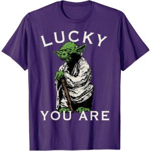 image:imageStar Wars Yoda Lucky You Are Saint Patricks Graphic TShirt TShirtPurple