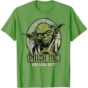 image:imageStar Wars Yoda Pinch Me Not St Patricks Graphic TShirt TShirtGrass Green