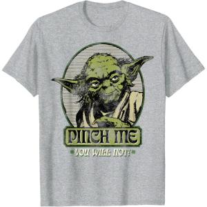 image:imageStar Wars Yoda Pinch Me Not St Patricks Graphic TShirt TShirtHeather Grey