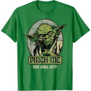 image:imageStar Wars Yoda Pinch Me Not St Patricks Graphic TShirt TShirtKelly Green