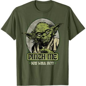 image:imageStar Wars Yoda Pinch Me Not St Patricks Graphic TShirt TShirtOlive Green
