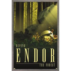 image:imageTrends International Star Wars Endor  See the Forest by Russell Walks Wall Poster 22375 x 34 Premium Unframed VersionBarnwood Framed Version